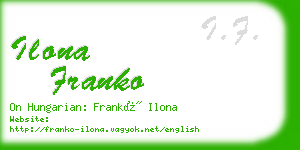 ilona franko business card